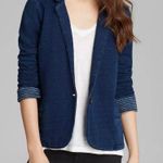 Splendid Indigo Dye French Terry Blazer Blue 100% Cotton Size L Photo 0
