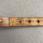 Jenny and the Boys Womens Belt Small Brown Leather Woven Hammered Brass Buckle Photo 8