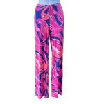 Lilly Pulitzer Georgia May Palazzo - Bomber Blue Plume Bloom Pants Photo 1