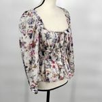 J.Crew x Flora Obscura Blouse Cinched-waist Top Kaleidoscope Floral Size 2 Photo 7