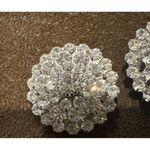 Bluette Made In France Shoe Clips Silvertone Rhinestones 1 inch Silver Photo 2