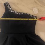 Midnight Doll Midnight Blue Juniors Size 3 Rhinestone Elegant One-Shoulder Mini Navy Dress NWT Photo 10