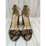 Sam Edelman  Yaro Dusty Rose Snake Print Ankle Strap Heels Size 8.5 Photo 1