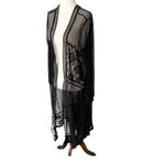 Boutique  Embroidered Lace Kimono Duster Top Photo 4