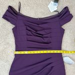 XScape  Off The Shoulder Ruched Crepe Gown Mulberry Purple‎ 8 Photo 8