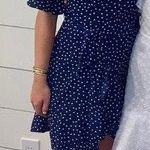 Showpo Blue Polka Dot Dress Photo 0