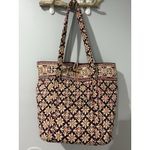 Vera Bradley  Retired Medallion Shoulder Tote Burgundy Lunch‎ Bag Wristlet Photo 1