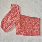 Billabong Pink Floral One-Shoulder Crop Top Photo 2