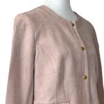 Marc New York Faux Suede Blush Pink Snap Front Jacket Women's Size PL Petite Photo 6