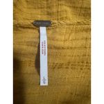 Free People Mustard Peasant Blouse Top – Boho Textured Gauze – Size L Photo 5