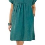 Sundance 100% Linen Dusk to Dawn Teal Dress Small Photo 0