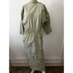 American Vintage Vintage Made In USA Green Cotton Snap Button Short Sleeve Shirt Maxi Dress 10 Photo 2