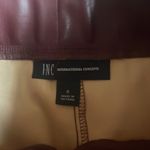 Burgandy leather pants Red Size 0 Photo 2
