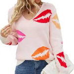 Boutique kisses all over lip print deep v Photo 0