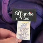 Blondie Nites Vintage 90’s Y2K Purple Green Holographic Rhinestone Empire Dress Photo 5