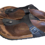 Birkenstock  Black GIZEH Leather Thong Sandals Size 40 US 9/9.5 Photo 0