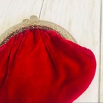 Vintage Red Velvet Bud Leather Creations Coin Purse with Lucite Hardware Photo 2