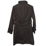 Garnet Hill  Coat Women’s 2 Dark Grey Everyday Trench Rain Jacket Long Minimalist Photo 2