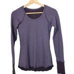 Lululemon Open Your Heart Stripe Reversible Fitted Long Sleeve Athletic Top 2 Photo 1