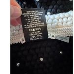 Alice + Olivia Collins Black Crochet Cardigan Sweater with Pearls Medium Photo 4