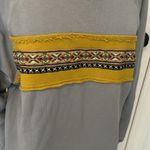 Natural Life Gray Embroidered Panel Sweatshirt Photo 3