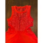 Valerie Joseph Red/orange Lace side cut out small dress Photo 1