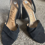 Sam Edelman  Women's Yancy Ankle Strap Block Heel Suede Sandals Black Size 11 Photo 0