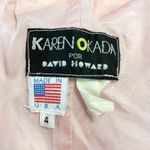 VTG 80s Karen Okada David Howard Pink Party Dress‎ Women 4 Coquette Bow Cocktail Photo 5