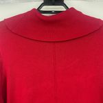 The Limited  Cowl Tunic Sweater Sz 1X Gold Button Garnet Holiday Preppy Office Photo 4