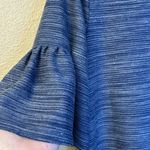 City Triangles Shift Dress Size MEDIUM Denim Blue Heather Short Ruffle Sleeve Photo 5
