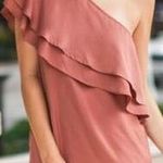 Dress Up Rust One Shoulder Dress Photo 0