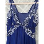 Blue Lace Sheer Slip Dress Negligee Sirencore Seductive Date Night S/M Photo 2
