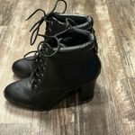 Style & Co  Black Lace-Up Heeled Ankle Boots Size 11 Photo 2
