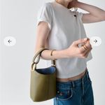 Kate Spade Halo Glazed Leather Mini Bucket Bag in Dried Thyme Photo 8