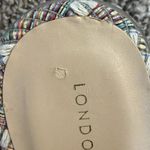 Rare London LONDON RAG 'Maya' Multicolor‎ Fabric Textile Open Toe Mule Heels Women's 8 Photo 5