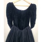 Gunne Sax Vintage 80s Dress Black Jessica McClintock Velvet Taffeta USA Size 3 Photo 4