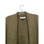 Magaschoni Open Fringe Cardigan Sweater Women Size Large Olive Green Western Photo 2