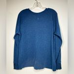 OGIO Long Sleeve Shirt Women’s Size Large Blue Polyester Wool Blend Thin Soft Photo 1