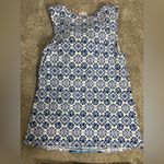 Lands' End High Neck Tankini Swim Top Blue Majolica Batik 4 D Padded Bra Modest Photo 2