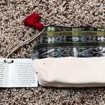 Trades of Hope Plaid Pouch with Red Tassel Accent NWT Photo 0