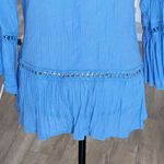 Bobeau  Womens Blouse Sz Medium Boho Peasant Long Bell Sleeve Festival Hipster Photo 7