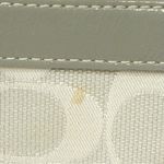 Coach Signature Gray Pleated Canvas Logo Wristlet Pouch Wallet Photo 2
