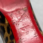 Christian Louboutin  Doracora Heart Leopard Patent Leather Flat Shoes Brown 37 Photo 11