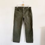American Eagle AE  Stretch Corduroy '90s Straight Pant Army Olive Green Size 16 Photo 2