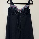 Cacique  Embroidered Floral Open Front Chemise Photo 0