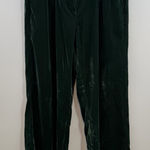 Old Navy Extra High-Waisted Velvet Taylor Pants wide leg dark bottle green M NWT Photo 0