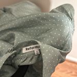 Reformation Samuel LS Mint polka dot mini dress fall cottagecore 100% silk Photo 2