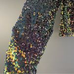 GeeGee Sequin Long Sleeve Mesh Crop Top Medium Green Pink Yellow New Women’s Photo 9