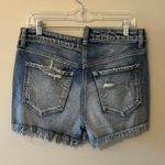 Cello  Distressed Blue Jean Shorts With Uneven Waistbad Photo 2