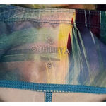 Athleta Pants Women Small Blue Green Tropea Dobby Be Free Kicker Crop Watercolor Photo 4